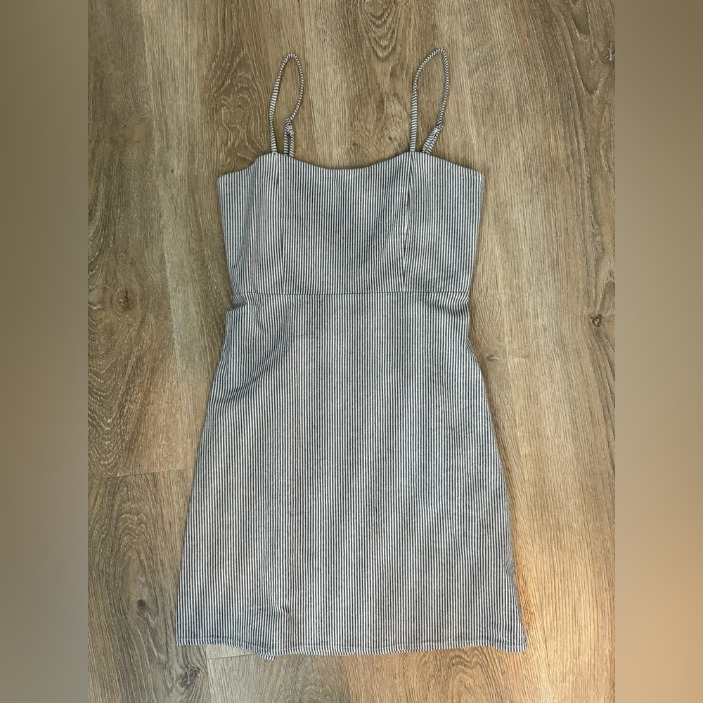 Brandy Melville Navy and White Mini Dress